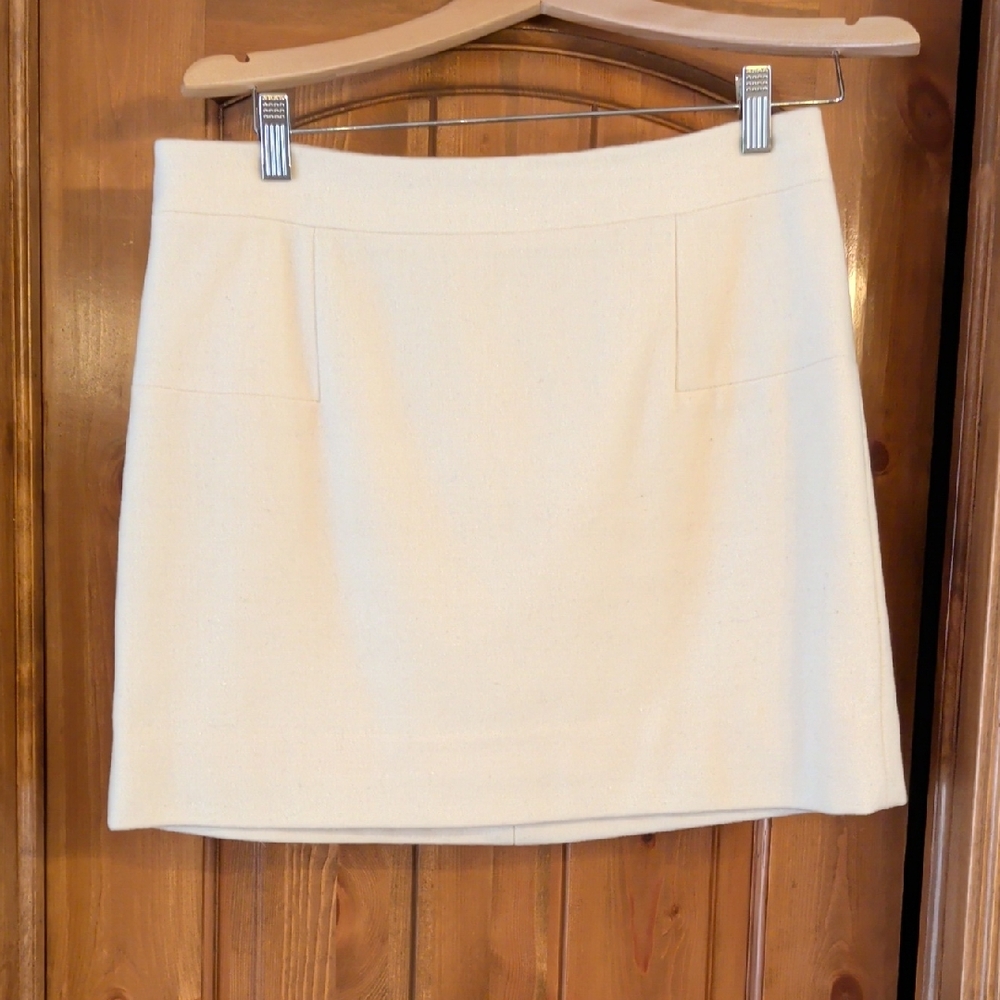 J. Crew Elegant Off-White Mini Skirt